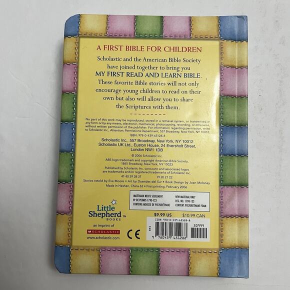 My First Read and Learn Bible Board book Hardcover 2006 - Picture 4 of 5